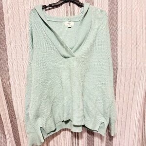 Aerie Mint V-Neck Sweater